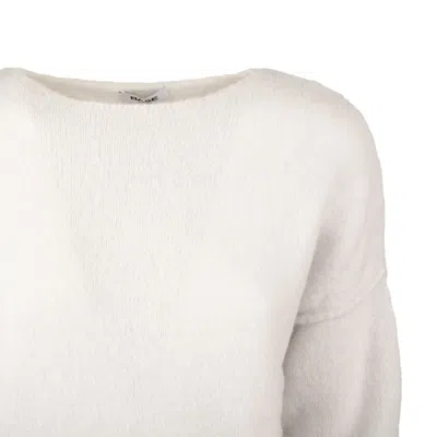 Base Pearl Gray Alpaca Sweater In White