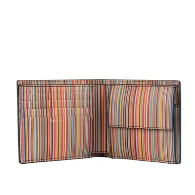 Paul Smith Signature Stripe Wallet In Black