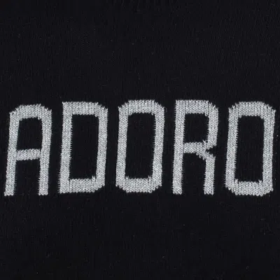 Mc2 Saint Barth Black Jacquard Wool Blend New Queen Sweater In Black