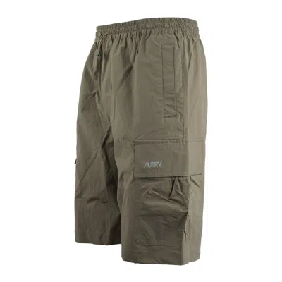 Autry Green Nylon Bermuda Shorts In Green