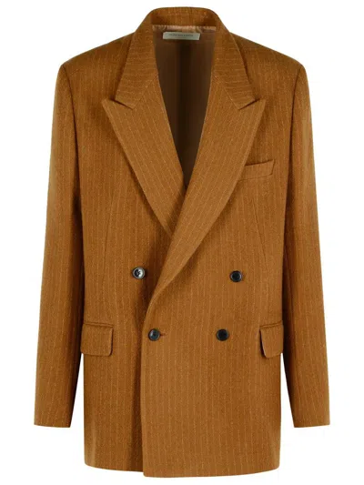Dries Van Noten 'bishop' Brown Wool Jacket In Brown