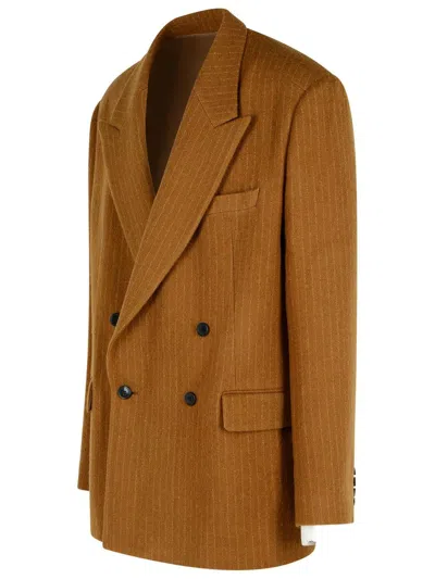 Dries Van Noten 'bishop' Brown Wool Jacket In Brown