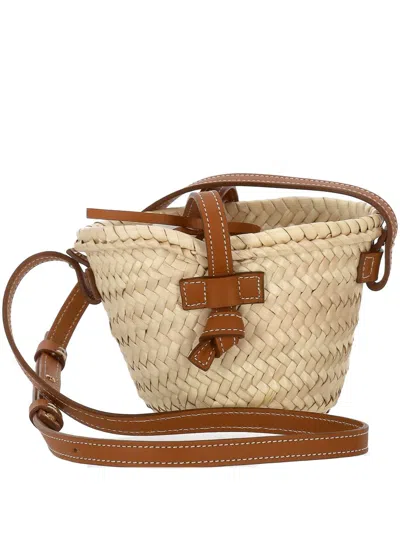 Catarzi Raffia Tote Bag In Burgundy