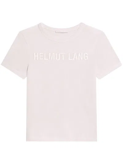 Helmut Lang Slim Short-sleeve Logo Tee In White
