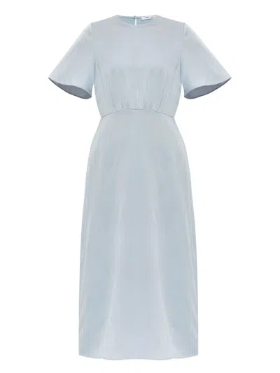 Samsoe & Samsoe Short-sleeved Dress In Blue
