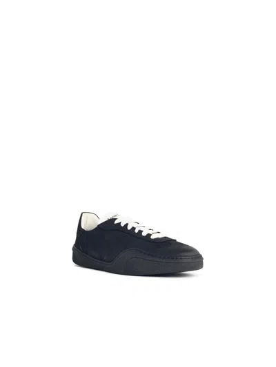 Acne Studios Leather Lace-up Sneakers In Blue