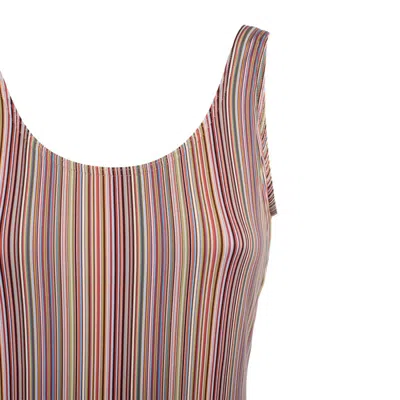 Paul Smith One-piece Swimsuit 'signature Stripe' In Multi