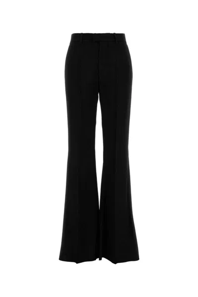 Balenciaga Viscose Flared Pants In Black