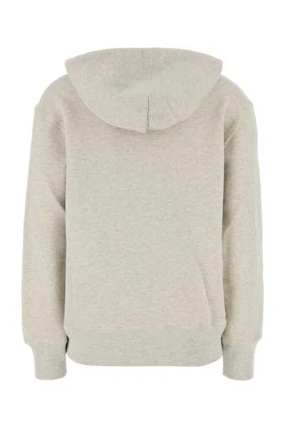 Autry Melange Light Grey Cotton Main Wom Sweatshirt In Gray