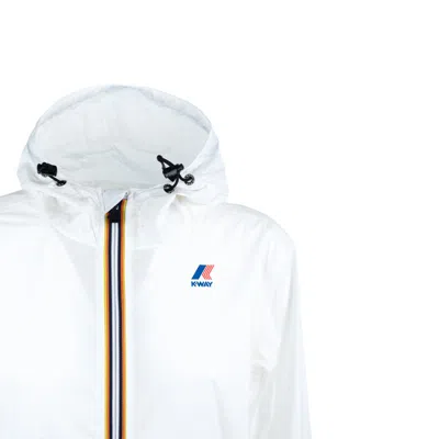 K-way White Folding Waterproof Jacket Le Vrai 4.0 Claude In White