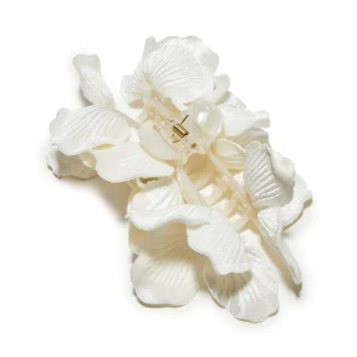 Lele Sadoughi Magnolia Claw Clip In White