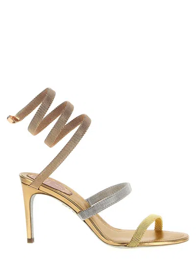 René Caovilla Trigold Cleo Sandals In Gold
