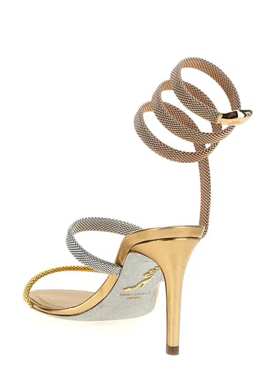 René Caovilla Trigold Cleo Sandals In Gold