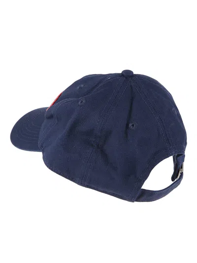Autry Maison Kitsune Patch Baseball Cap In Blue