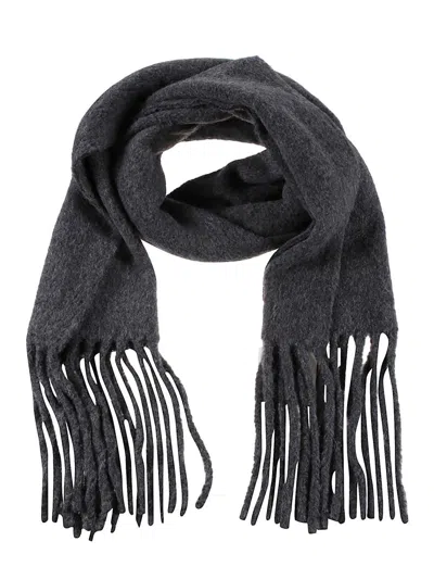 Loulou De Saison Charcoal Alpaca Blend Santo Scarf In Gray