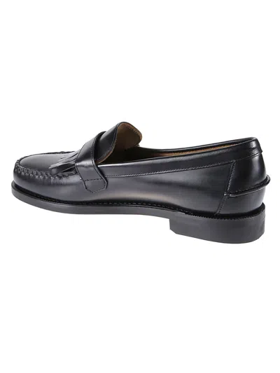 Sebago Fringed Buckled Loafers In Black