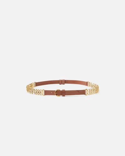 Pinko Chain Insert Belt Belts Brown In Brown
