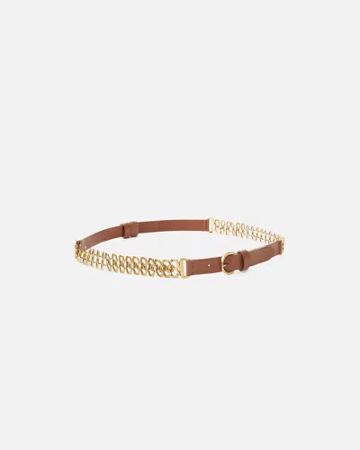Pinko Chain Insert Belt Belts Brown In Brown