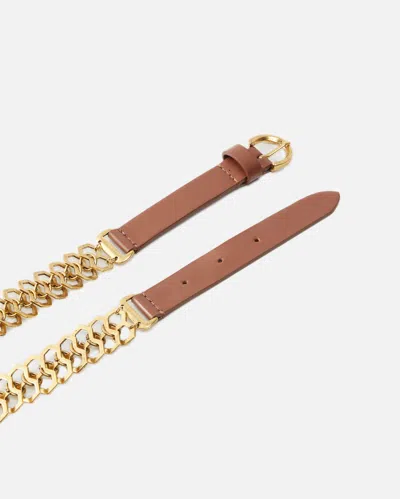 Pinko Chain Insert Belt Belts Brown In Brown