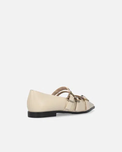 Pinko Ballerines À Bout Pointu En Cuir Clouté In Neutral