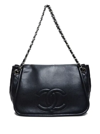 Pre-owned Chanel 2010-2011 Cc Shoulder Bag In Black