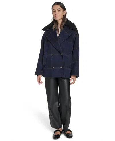 Levi's Women's Plaid Peacoat In Multi