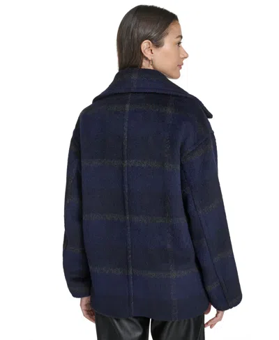 Levi's Women's Plaid Peacoat In Multi