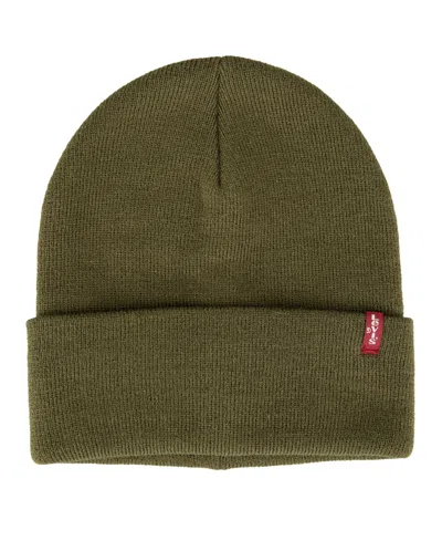 Levi's Men's Adjustable Fold Over Cuff Beanie In Green