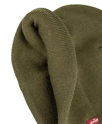 Levi's Men's Adjustable Fold Over Cuff Beanie In Green
