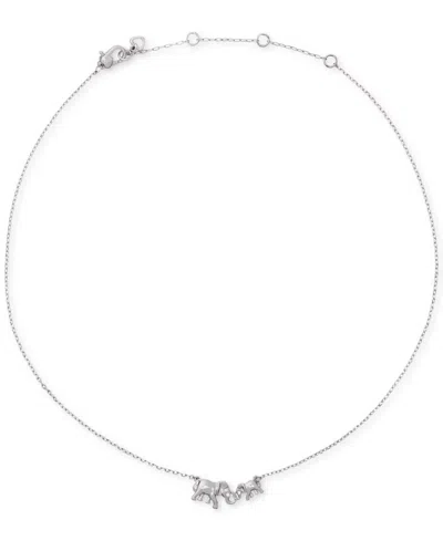 Kate Spade Cubic Zirconia Dear Mom Pendant Necklace In Metallic