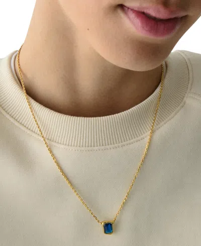 Kate Spade Cubic Zirconia Molten Pendant Necklace In Gold