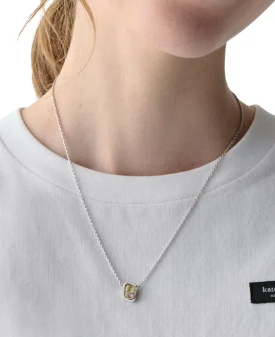 Kate Spade Cubic Zirconia Molten Pendant Necklace In Metallic