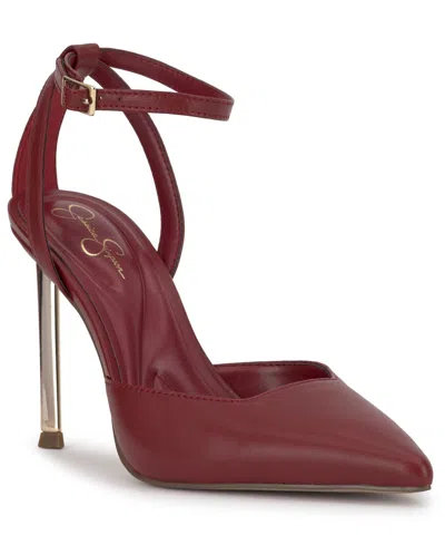 Jessica Simpson Women's Kalynia Stiletto Dress Sandals In Burgundy