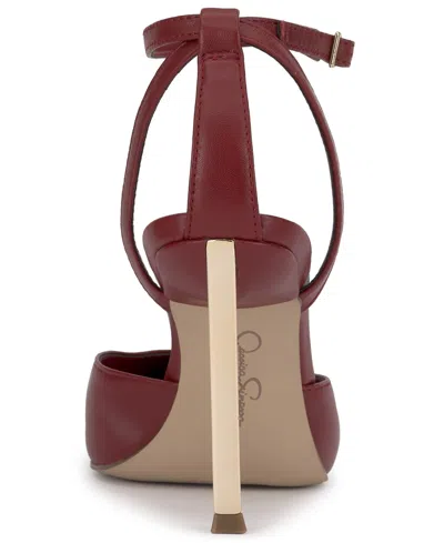 Jessica Simpson Women's Kalynia Stiletto Dress Sandals In Burgundy