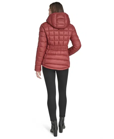 Tommy Hilfiger Women's Hooded Packable Puffer Jacket In Red