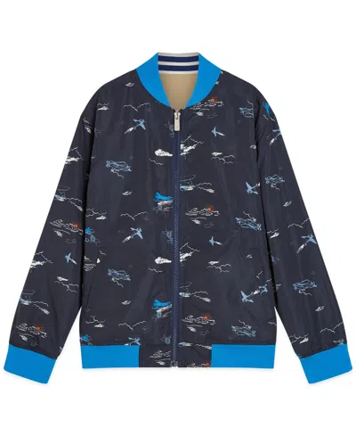 Scotch & Soda Boys 8-16 Reversible Bomber Jacket In Brown