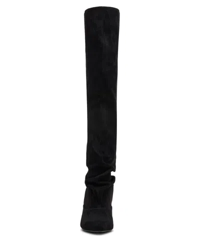 Madden Girl Women's Stassi Over-the-knee Slouchy Stiletto Dress Boots In Black