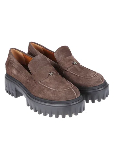 Hogan H700 Loafers In Brown