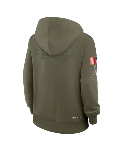 Nike Olive Dallas Cowboys 2025 Salute To Service Sideline Standard Issue Dri-fit Hoodie In Gray