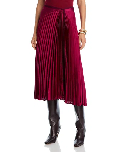 Derek Lam 10 Crosby Liriel Pleated Midi Skirt In Red