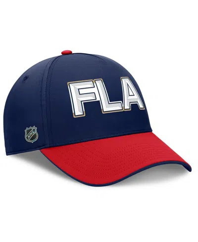 Fanatics Men's Navy/red Florida Panthers Authentic Pro Rink Team Code Flex Hat In Blue