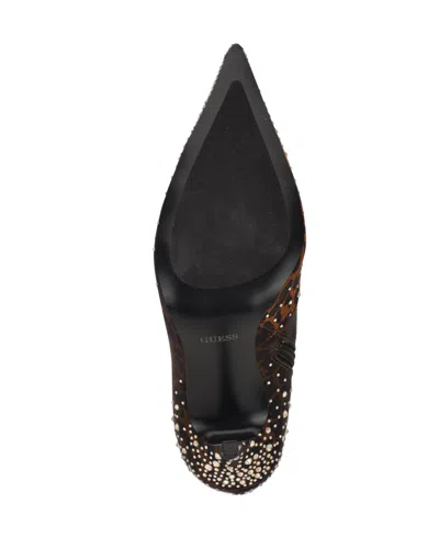 Guess Women's Gomoray Embellished Stiletto Booties In Animal Print