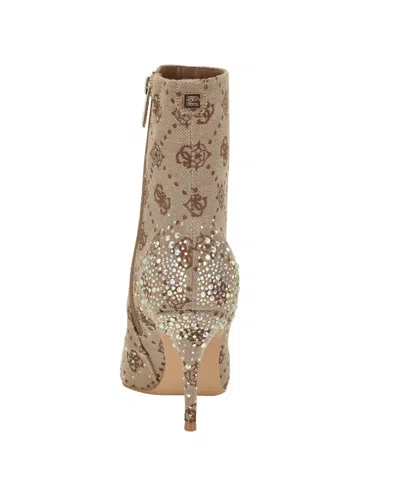 Guess Women's Gomoray Embellished Stiletto Booties In Brown