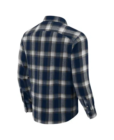 Fanatics Darius Rucker Collection By  Men's Navy Penn State Nittany Lions Team Flannel Plaid Full-sna In Blue