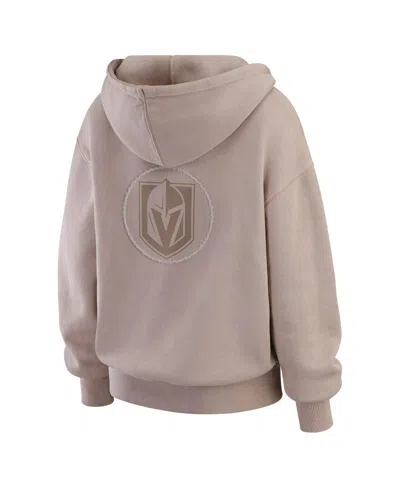 Wear By Erin Andrews Tan Vegas Golden Knights Washed Pullover Crewdie In Pink