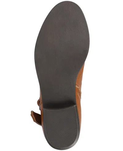 Journee Collection Journee Womens Devina Medium And Wide Width Buckle Detail Ankle Booties In Brown
