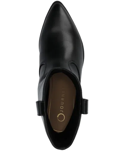 Journee Collection Womens Fritzie Block Heel Booties In Black