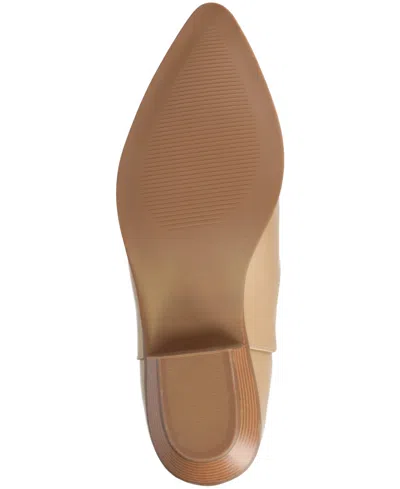 Journee Collection Womens Fritzie Block Heel Booties In Brown