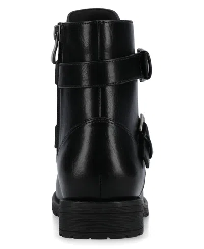 Journee Collection Journee Women's Juliah Buckle Detail Lace-up Ankle Boots In Multi