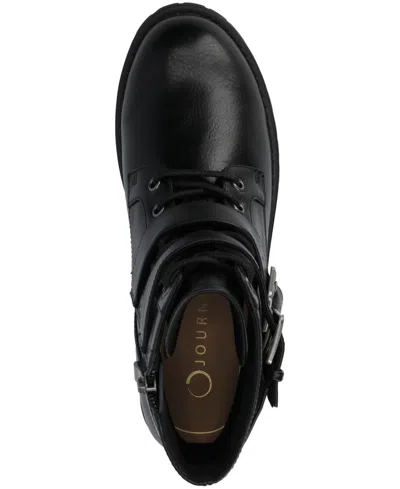 Journee Collection Journee Women's Juliah Buckle Detail Lace-up Ankle Boots In Multi